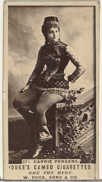 W. Duke, Sons & Co., Card Number 371, Carrie Perkens, from the Actors and Actresses series (N145-5) issued by Duke Sons & Co. to promote Cameo Cigarettes