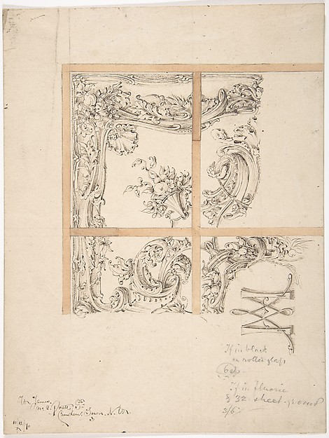 Anonymous, British, 19th century, Design for Ornamental Glass, for 2 Prate Street, Camden Town, London