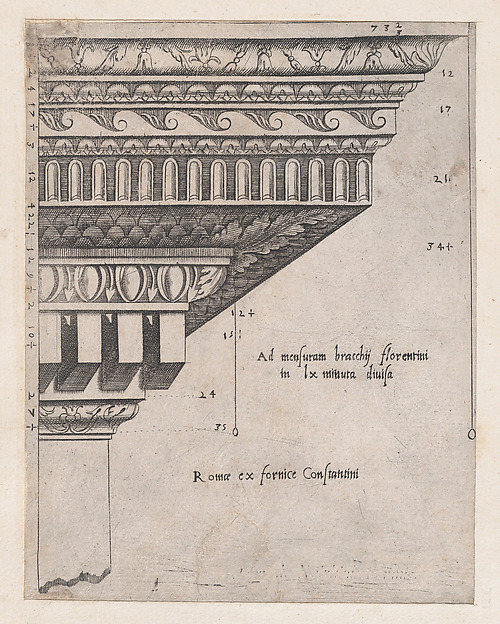 Anonymous, Cornice, from "Speculum Romanae Magnificentiae"