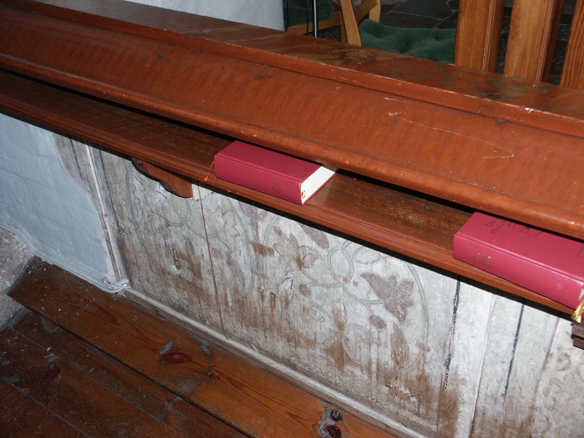 Johan Dellbeck, Målning på bänkinredning i Västeråkers kyrka, Västeråkers socken, Uppland 2005