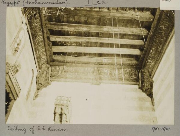 K.A.C. Creswell, Ceiling of qibla iwan of the mosque of Mamluk Amir Qaraquja al-Hasani, Cairo