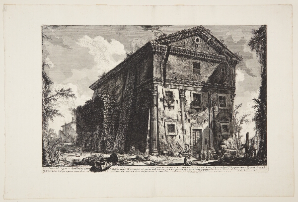 Giovanni Battista Piranesi, Det såkaldte Bacchustempel, nu San Urbano's kirke udenfor Rom, efter Porta San Sebastiano