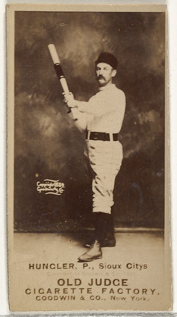 Goodwin & Company, Al C. Hungler, Pitcher, Sioux City Corn Huskers, from the Old Judge series (N172) for Old Judge Cigarettes