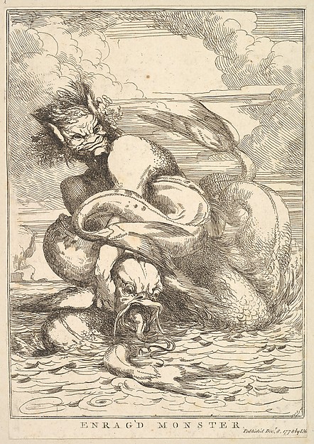 John Hamilton Mortimer, Enrag'd Monster, from "Fifteen Etchings Dedicated to Sir Joshua Reynolds"
