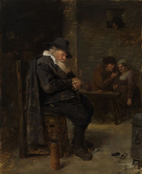 Adriaen Brouwer, An Old Man in a Tavern