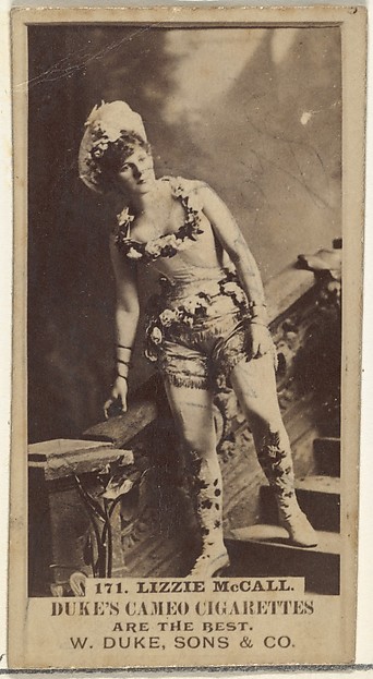 W. Duke, Sons & Co., Card Number 171, Lizzie McCall, from the Actors and Actresses series (N145-5) issued by Duke Sons & Co. to promote Cameo Cigarettes