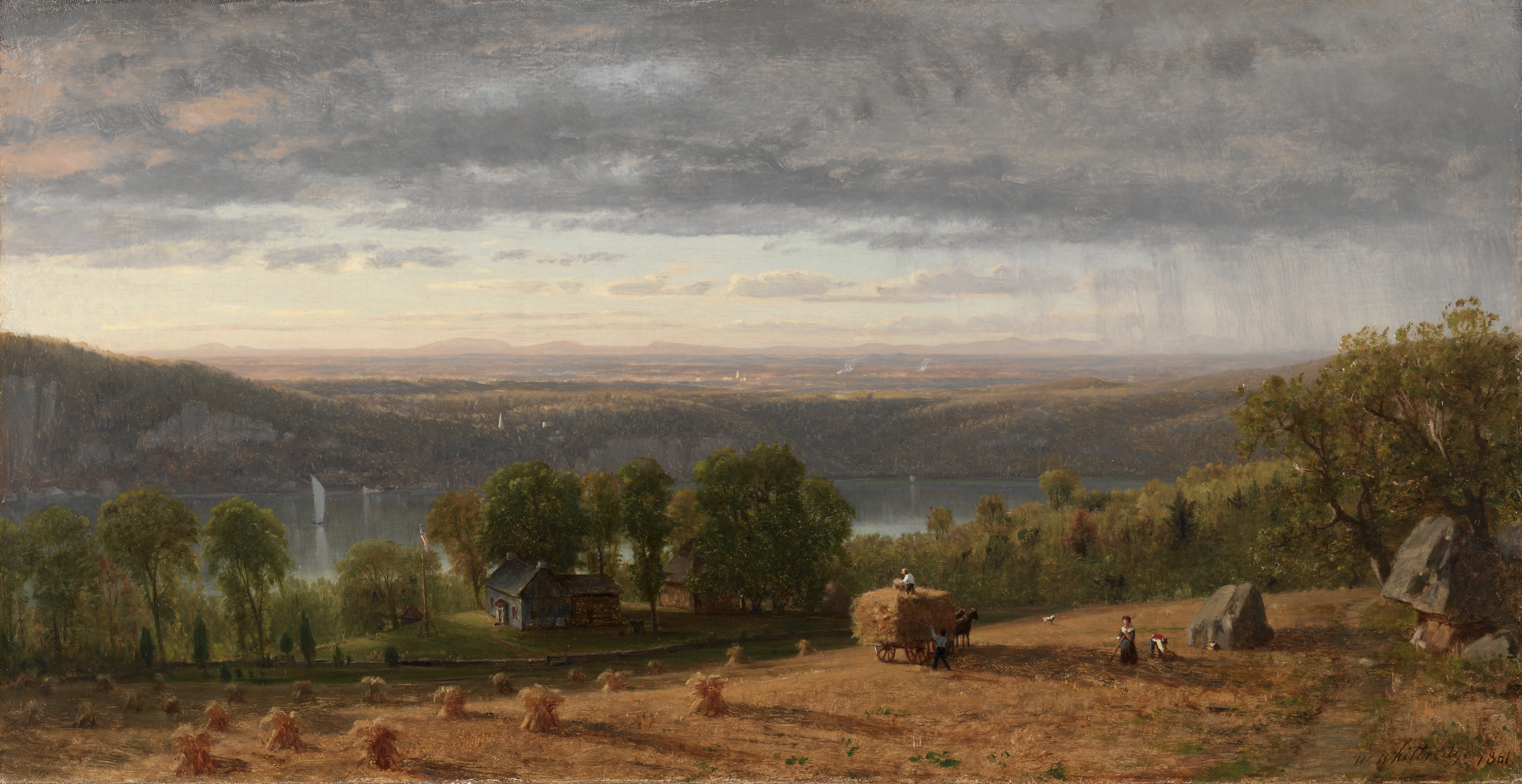 Worthington Whittredge, Landscape with Haywain