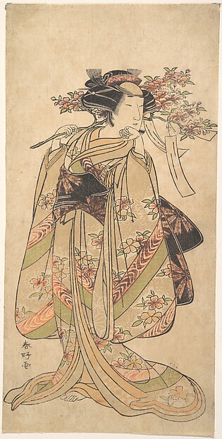 Katsukawa Shunkō, The First Nakamura Tomijuro as a Woman Walking Toward the Left