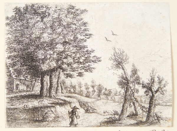 Philips Augustijn Immenraet, Landskab med en gående kvinde