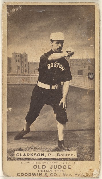 Goodwin & Company, Clarkson, Pitcher, Boston, from the Old Judge series (N172) for Old Judge Cigarettes