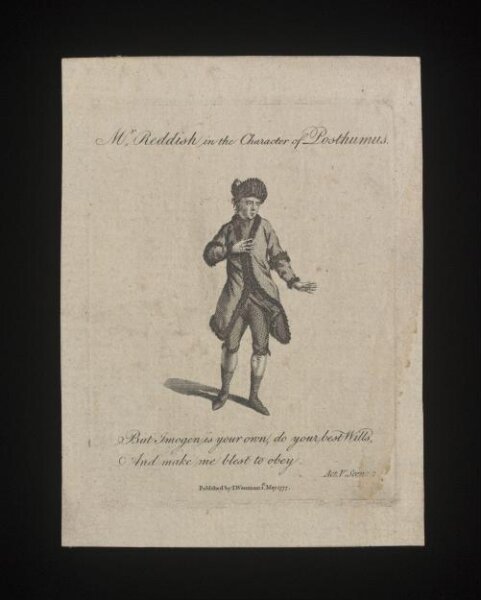 unknown, Mr Reddish in the character of Posthumus