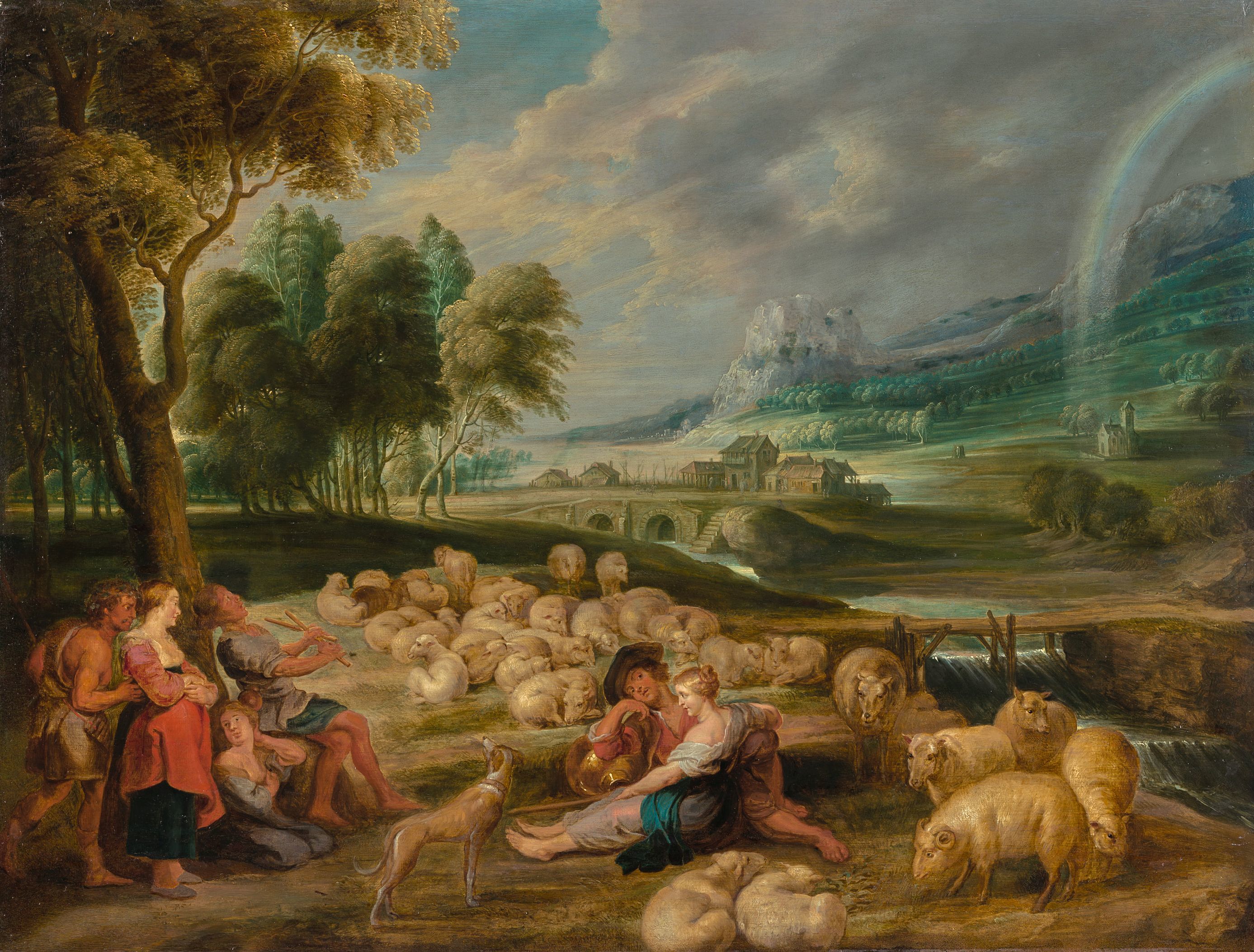Lucas van Uden, Landscape with a rainbow