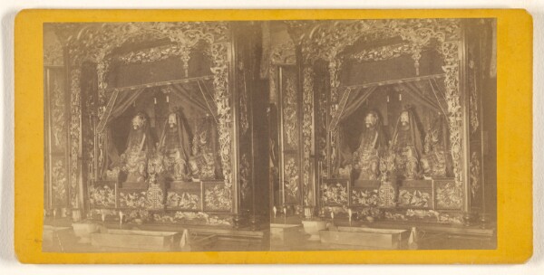 Eadweard J. Muybridge, [Chinese Joss House. Figurines of gods.]