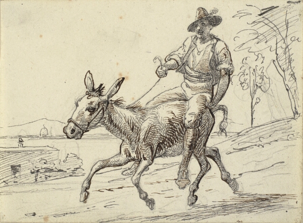 Wilhelm Marstrand, Ung fyr rider på et æsel
