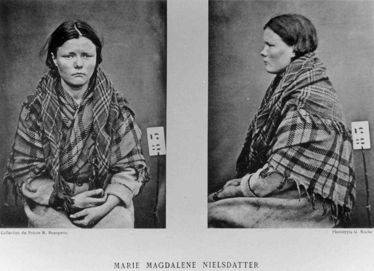 G. Roche, Roland Bonaparte sin samling. Portrett av Marie Magdalene Nielsdatter. Inngår i Bonapartes sameportretter som nr. 83. Bonaparte