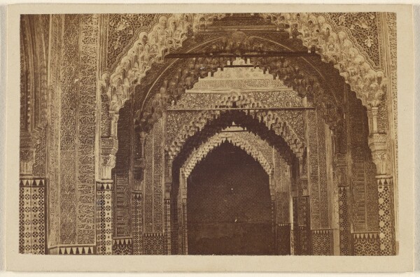 Unknown, [Interior view of multiple archways, the Alhambra]