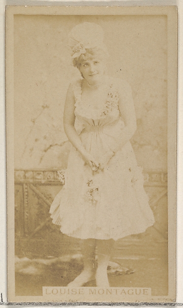 Allen & Ginter, Louise Montague, from the Actors and Actresses series (N45, Type 8) for Virginia Brights Cigarettes