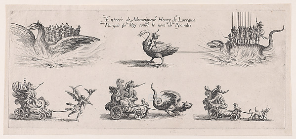 Jacques Callot, Entrée de Monseigneur Henry de Lorraine (Entrance of Henry de Lorraine), from "Le Combat a la Barrière"