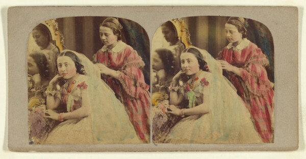 London Stereoscopic and Photographic Company, [Woman seated being attended by another]