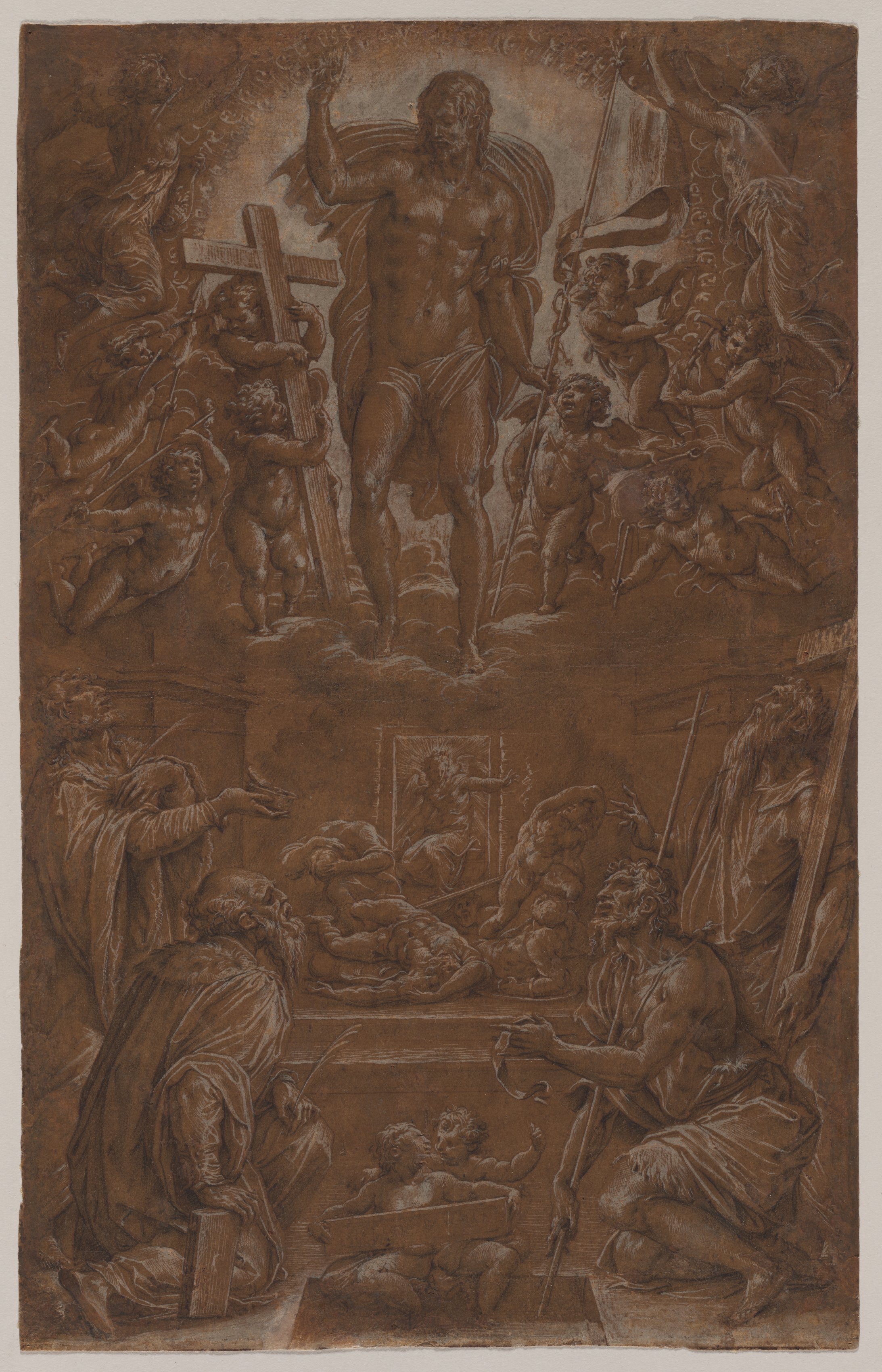 Giorgio Vasari, The Risen Christ Adored by Saints and Angels