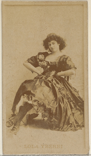 Allen & Ginter, Lola Yberri, from the Actors and Actresses series (N45, Type 8) for Virginia Brights Cigarettes