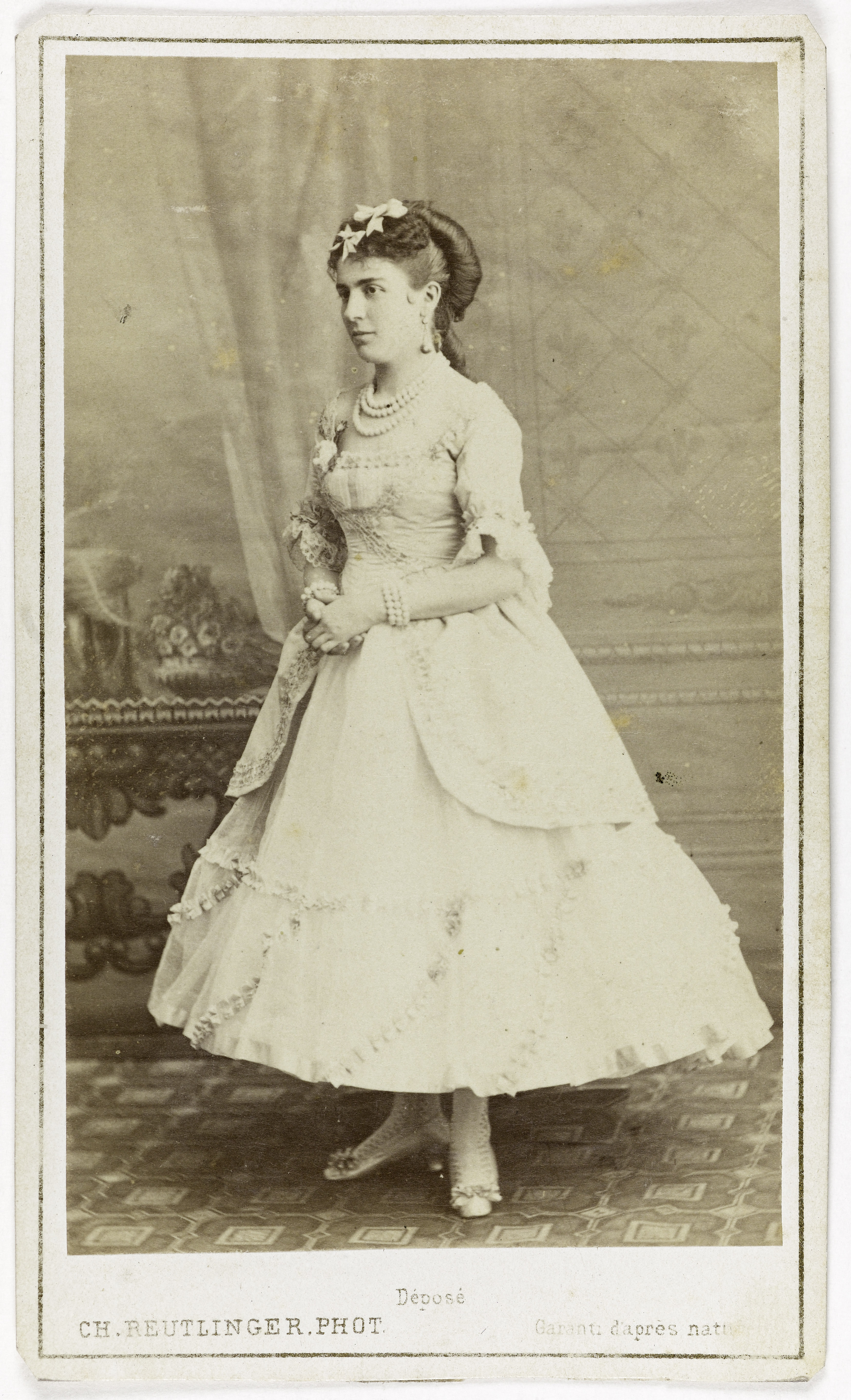 Charles Reutlinger, Portrait de Marthe, actrice au Théâtre des Variétés et au Théâtre de Cluny.