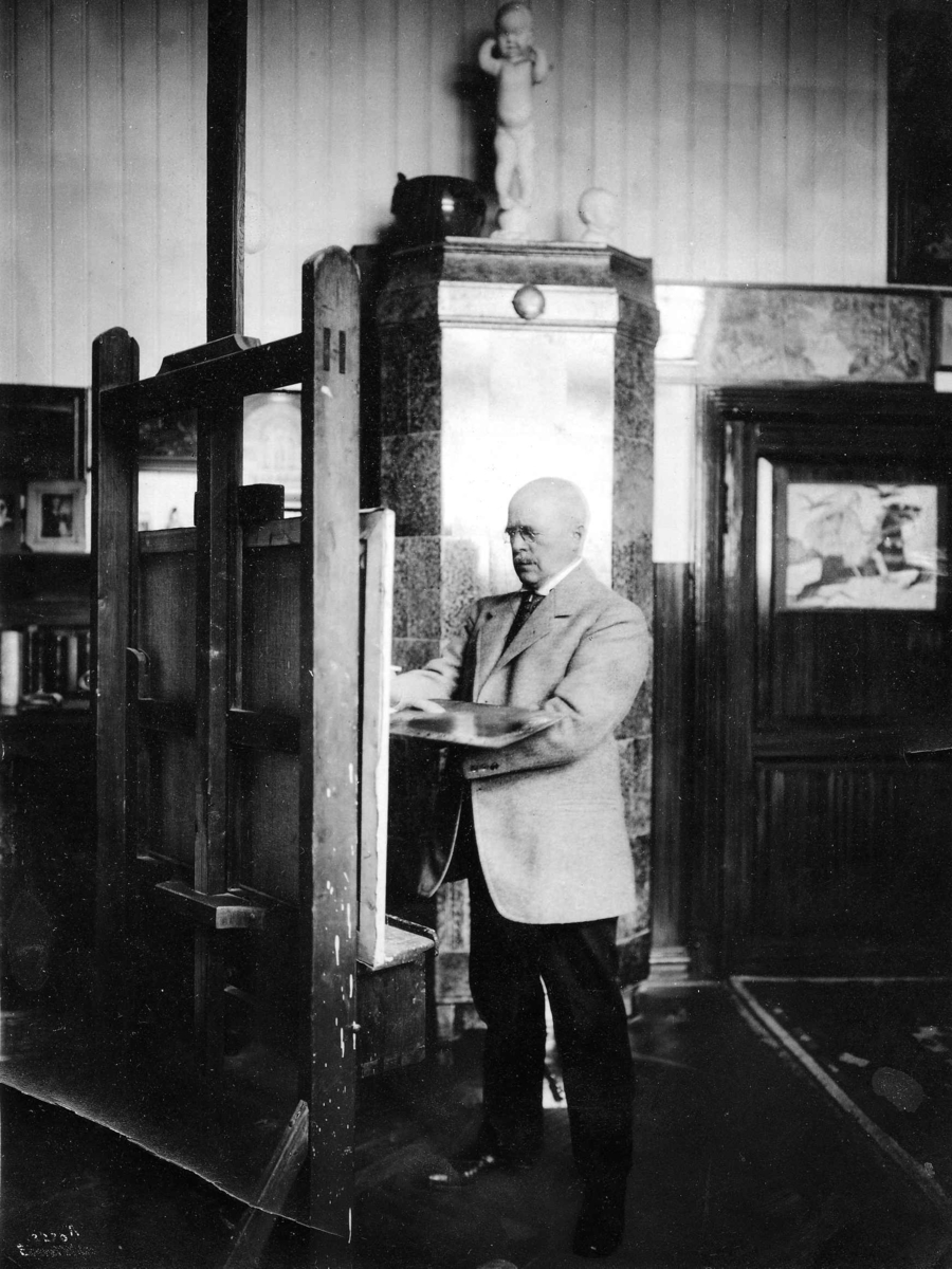 Anders Beer Wilse, Gerhard Munthe i sitt atelier