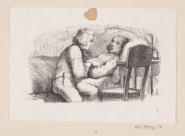 H.P. Hansen, Illustration til "Reisekammeraten" i H.C. Andersen, "Eventyr og Historier", Bind 1