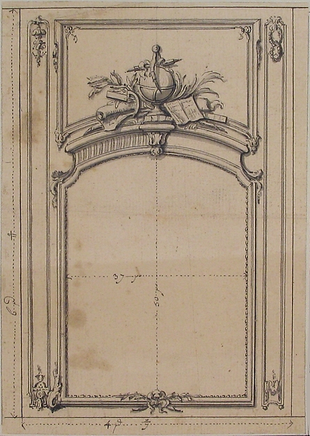 Anonymous, French, 18th century, Design for Wall Paneling