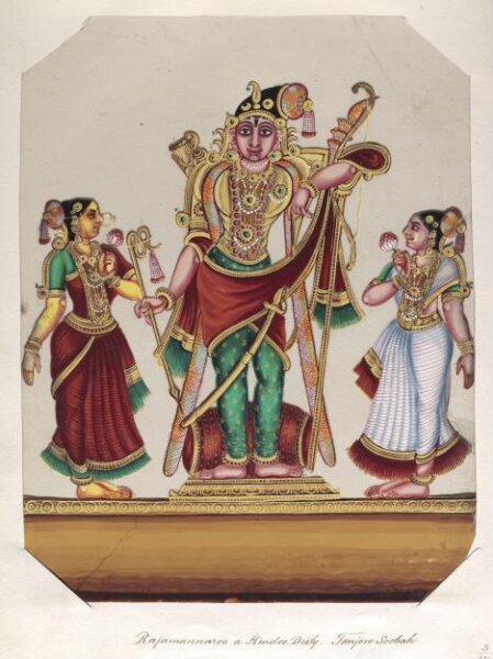 Unknown, One of seventeen mica paintings depicting Hindu deities.