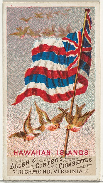 Allen & Ginter, Hawaiian Islands, from Flags of All Nations, Series 1 (N9) for Allen & Ginter Cigarettes Brands