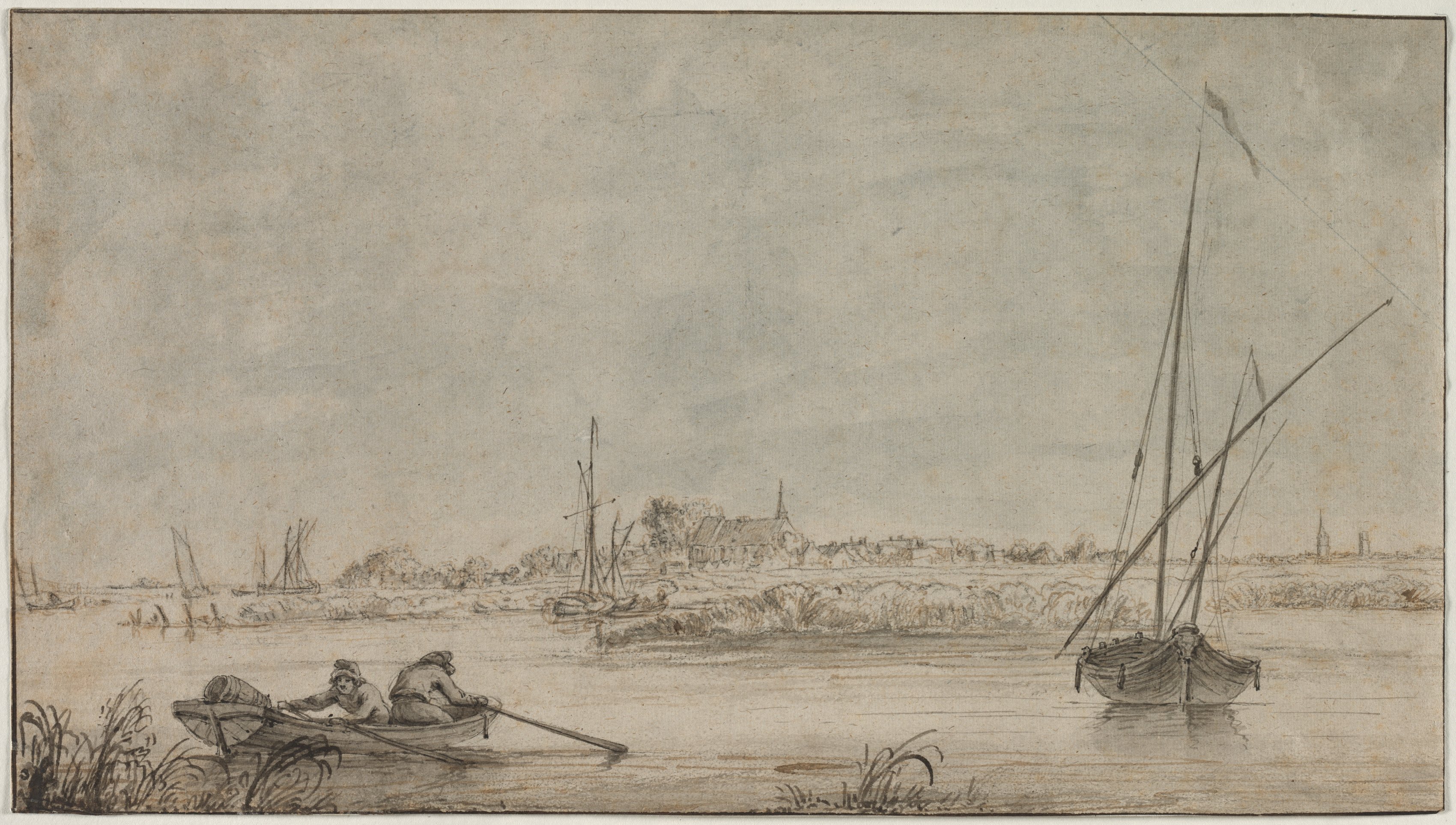 Jacob van Strij, View of Dordrecht from the River