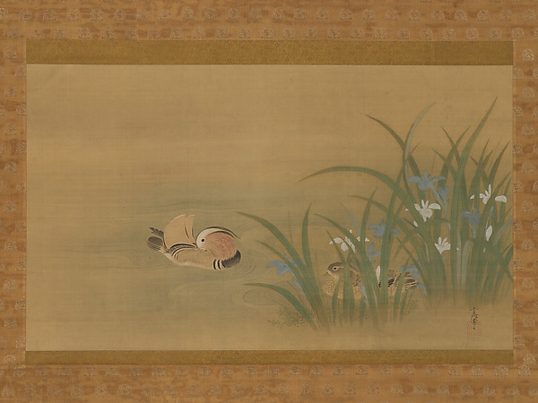 Kano Tsunenobu, Mandarin Ducks and Iris