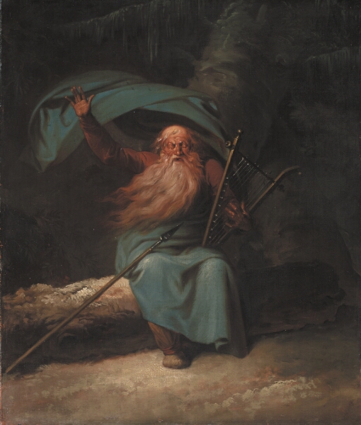 Nicolai Abildgaard, Ossian. Den gamle blinde skotske barde synger til harpen sin svanesang