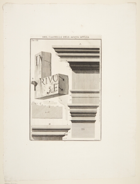 Giovanni Battista Piranesi, Entablatur og andre detaljer fra Porta S. Lorenza