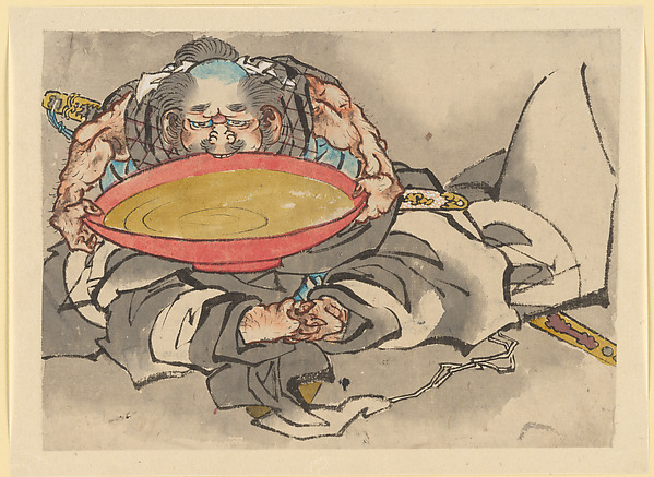 Katsushika Hokusai, Sakata Kintoki Drinking Sake Wine
