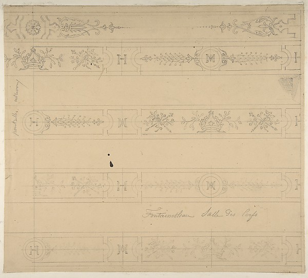 Jules-Edmond-Charles Lachaise, Ceiling Design for the "Salle des Cerfs", Fontainebleau