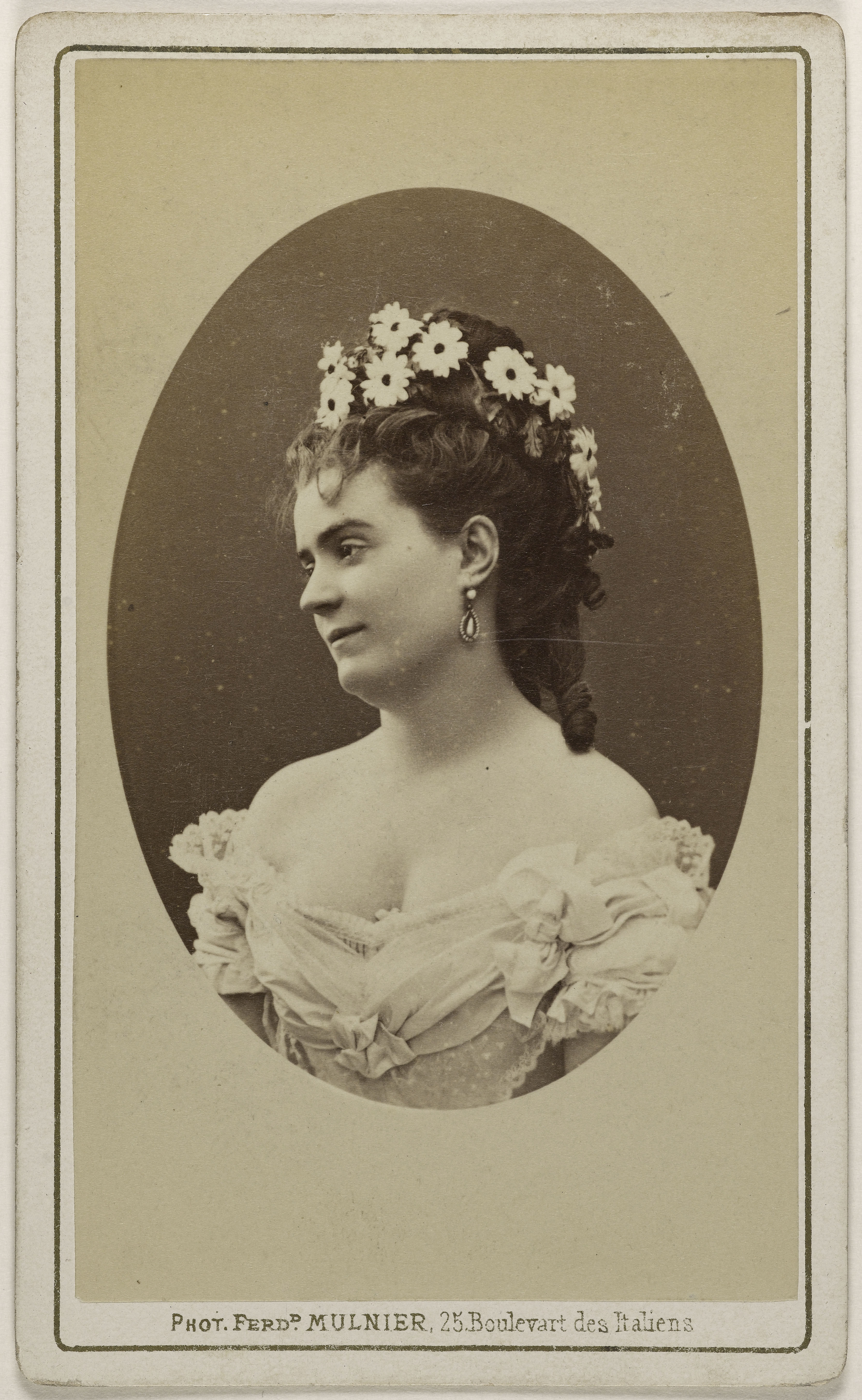 Ferdinand Mulnier, Portrait de Beer, Marie, (née Maria Bovaldi), (actrice)
