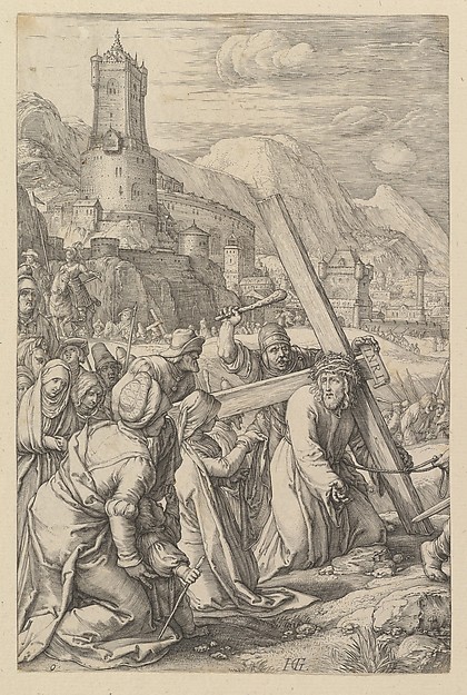 Hendrick Goltzius, Christ Carrying the Cross, from "The Passion of Christ"