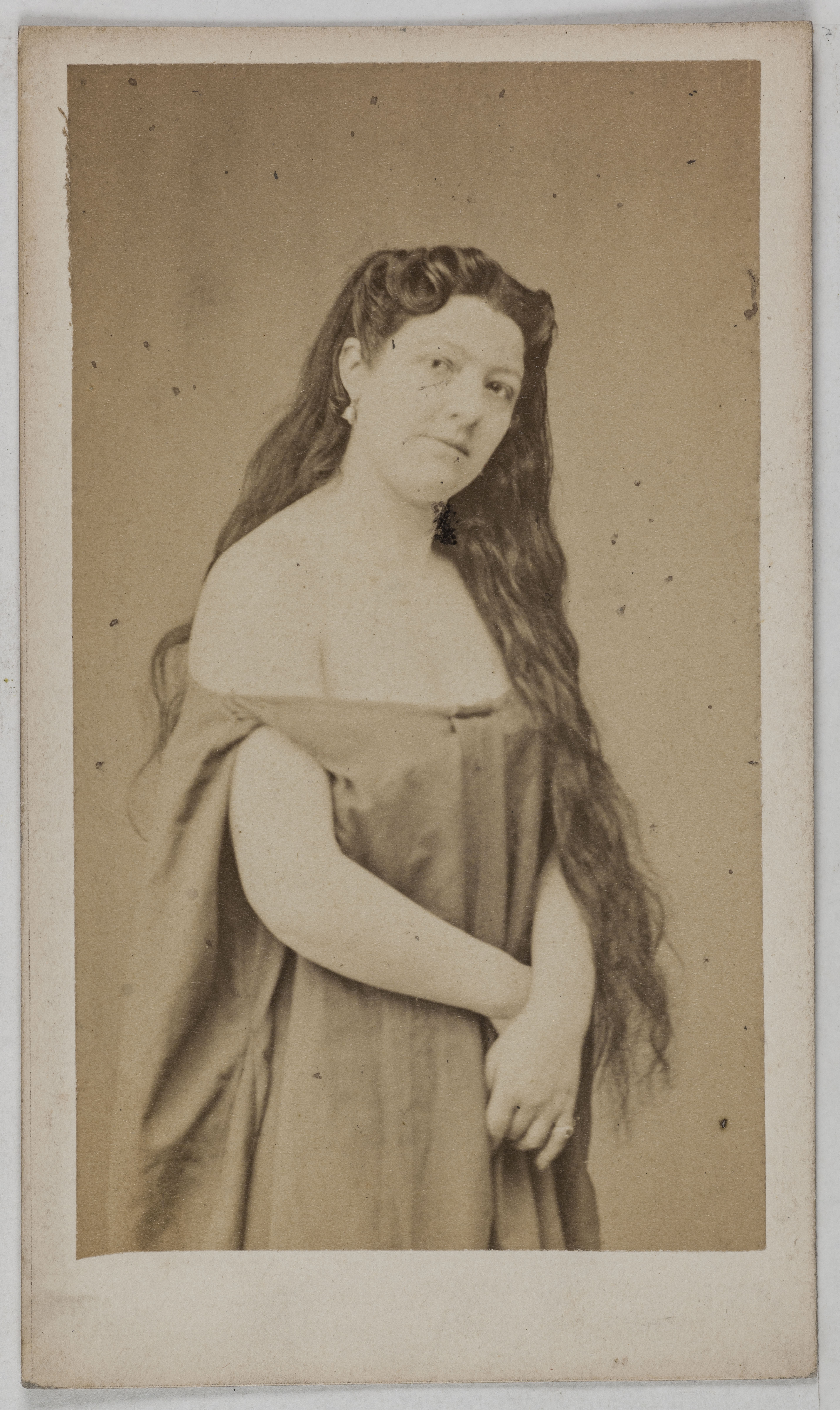Ulric Grob, Portrait d'Emilie Keller ( -1889), (actrice aux théâtres des Variétés et du Palais-Royal)
