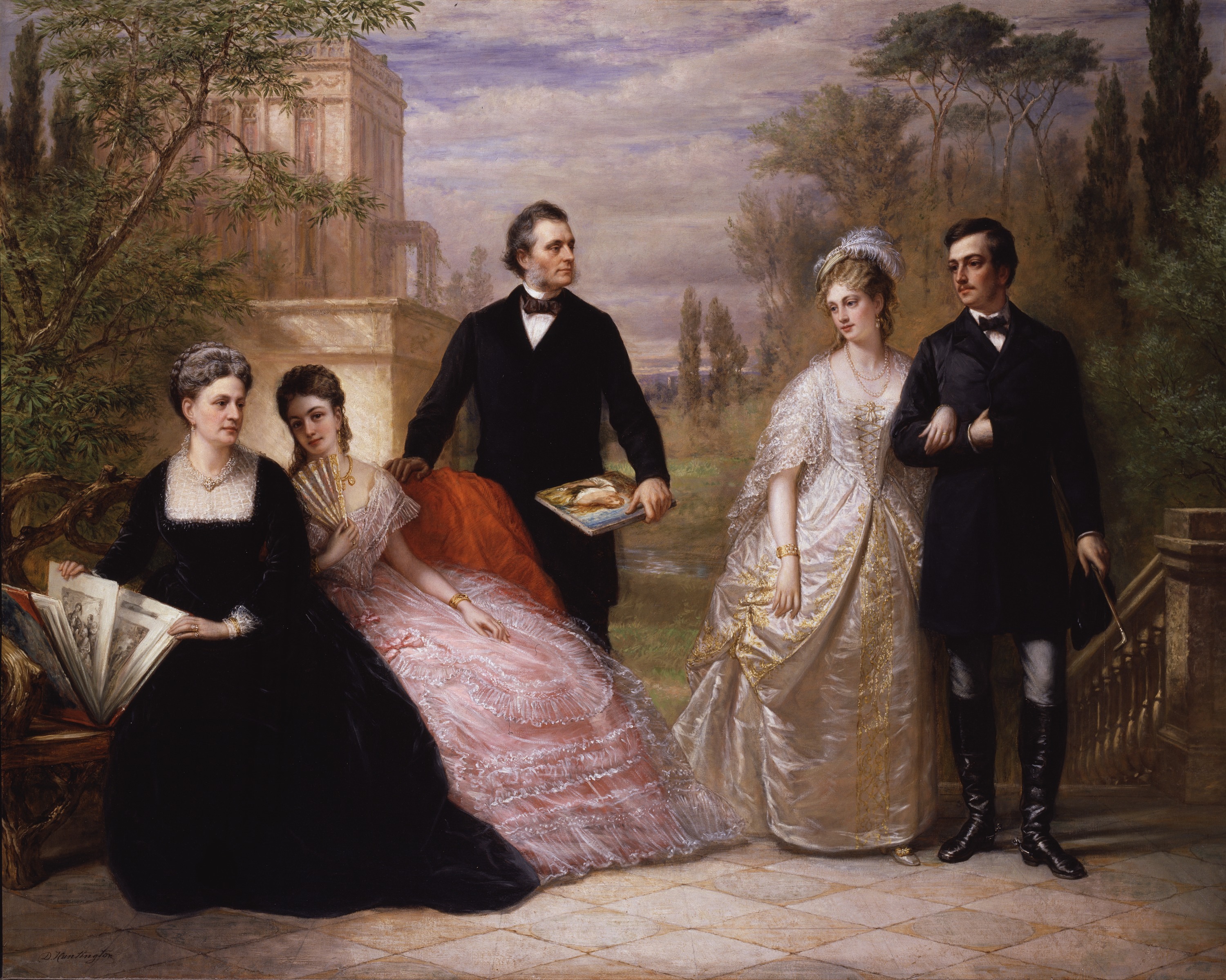 Daniel Huntington, The Field Family in a Garden