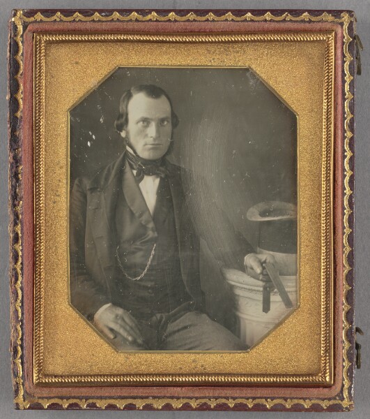 Unknown, [Portrait of a Seated Man with Muttonchop Whiskers]