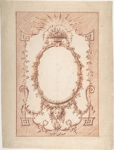 Anonymous, French, 18th century, Design for Upright Decorative Panel