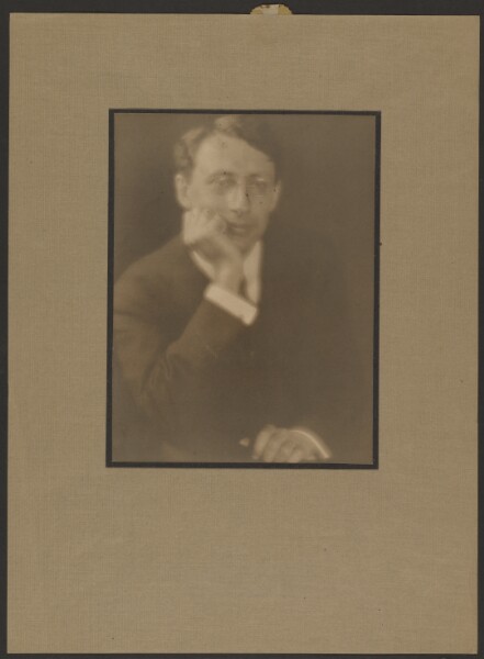 Louis Fleckenstein, [Portrait of a Man Resting Chin on Hand]