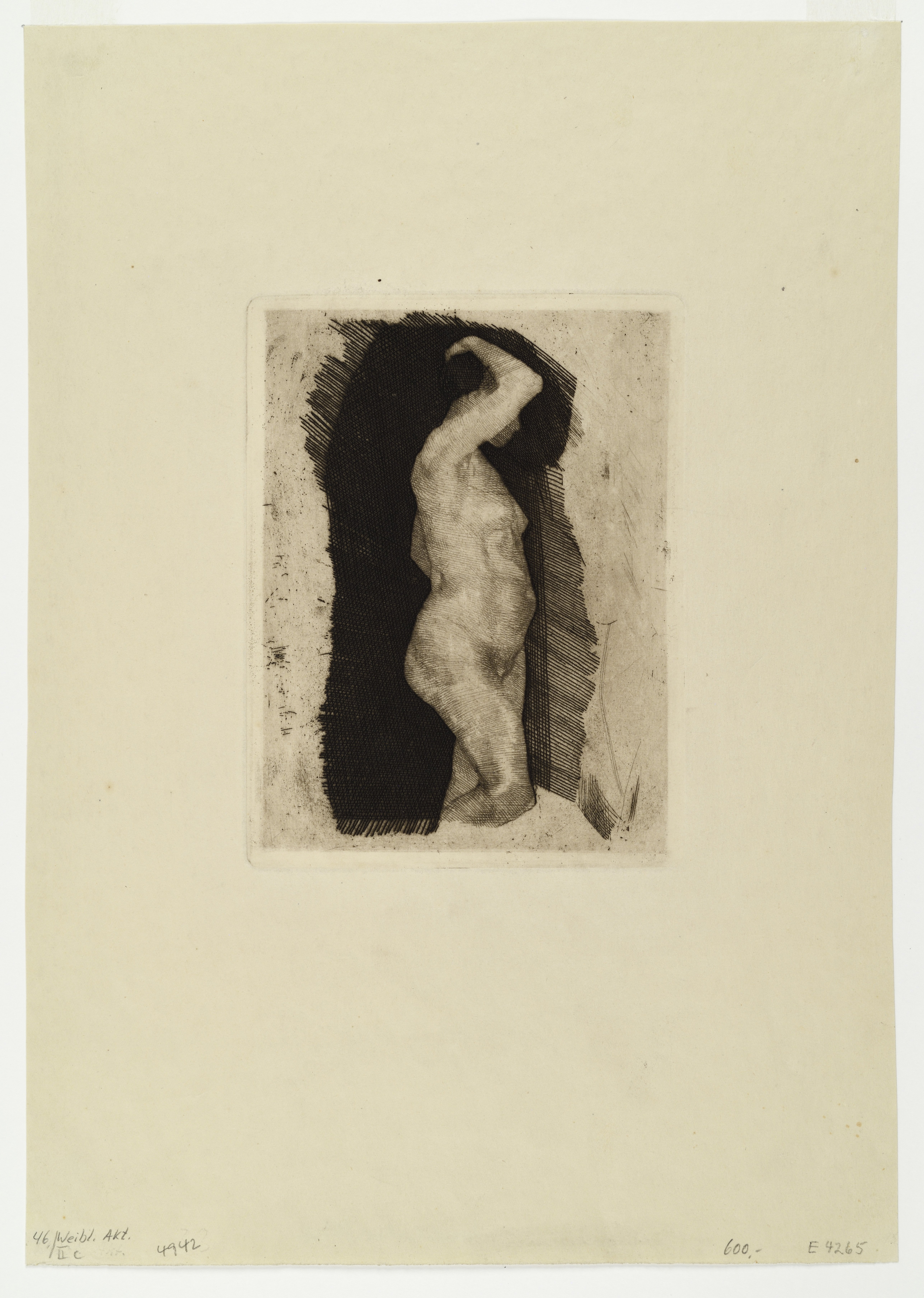 Unknown artist, "Stehender weiblicher Akt"
