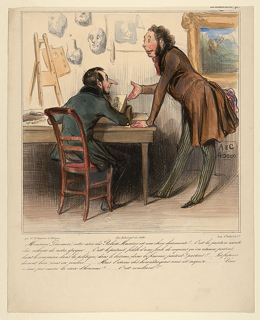 Honoré Daumier, Monsieur Daumier, your Robert-Macaire series is delightful (...), from "Caricaturana"