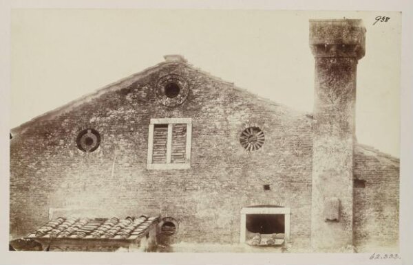 Parker, John Henry, Medieval-Part of the Monastery of S. Clement, of the twelfth century, with small round Windows and a Chimney.
