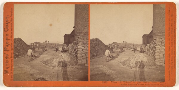 Carleton Watkins, View of Wharf of the Selby Lead and Silver Smelting Works, San Francisco, Cal.