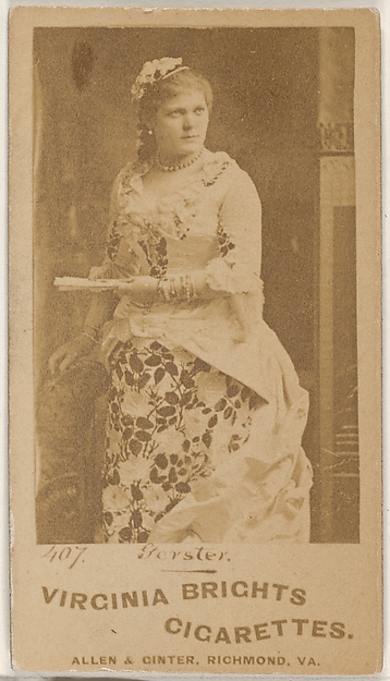 Allen & Ginter, Card 407, Gerster, from the Actors and Actresses series (N45, Type 1) for Virginia Brights Cigarettes