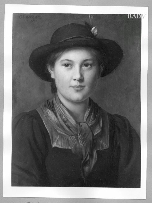 Franz Defregger, Tirolerin mit Hut